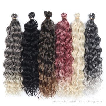 Ocean Wave Crochet Hair 18 inch Hawaii Curl Hair Synthetic Braiding Hair Extensions For Women